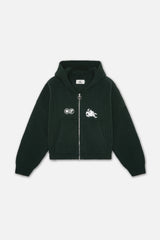 Emblem Green Zipper Knit