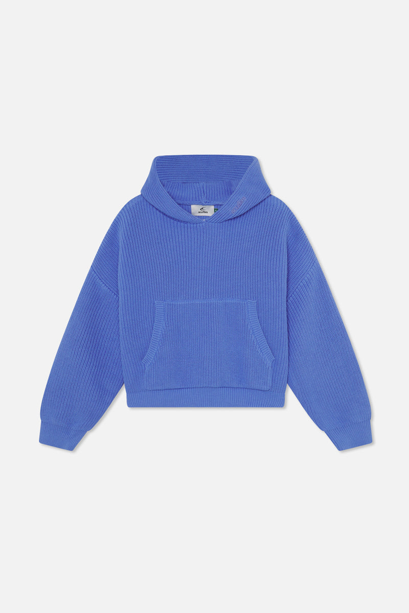 Bawdy Royal Blue Knit Hoodie
