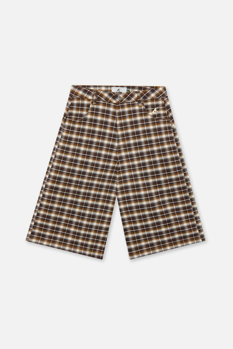 Checkered Brown Jorts – Scuffers