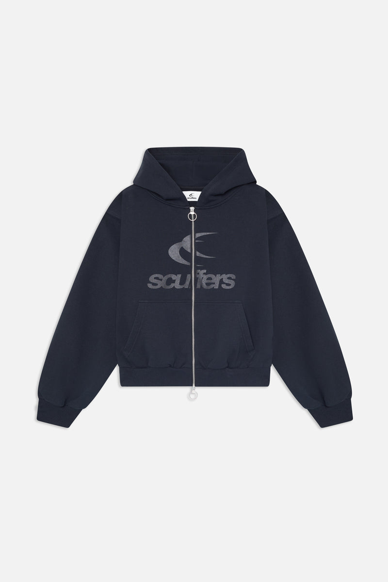 scuffers ジップフーディ Logo_Black_Zipped_Hoodie-