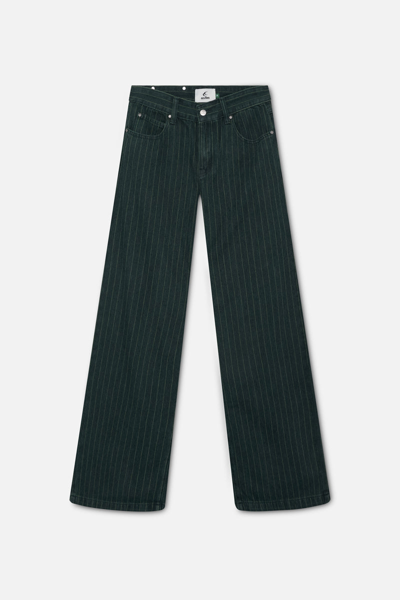 Pinstripe Carrie Green Pants
