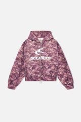Real Flower Burgundy Zipper
