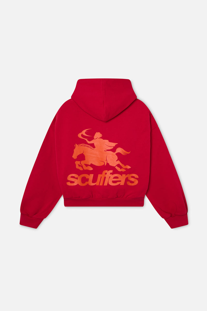 Emblem Red Hoodie – Scuffers