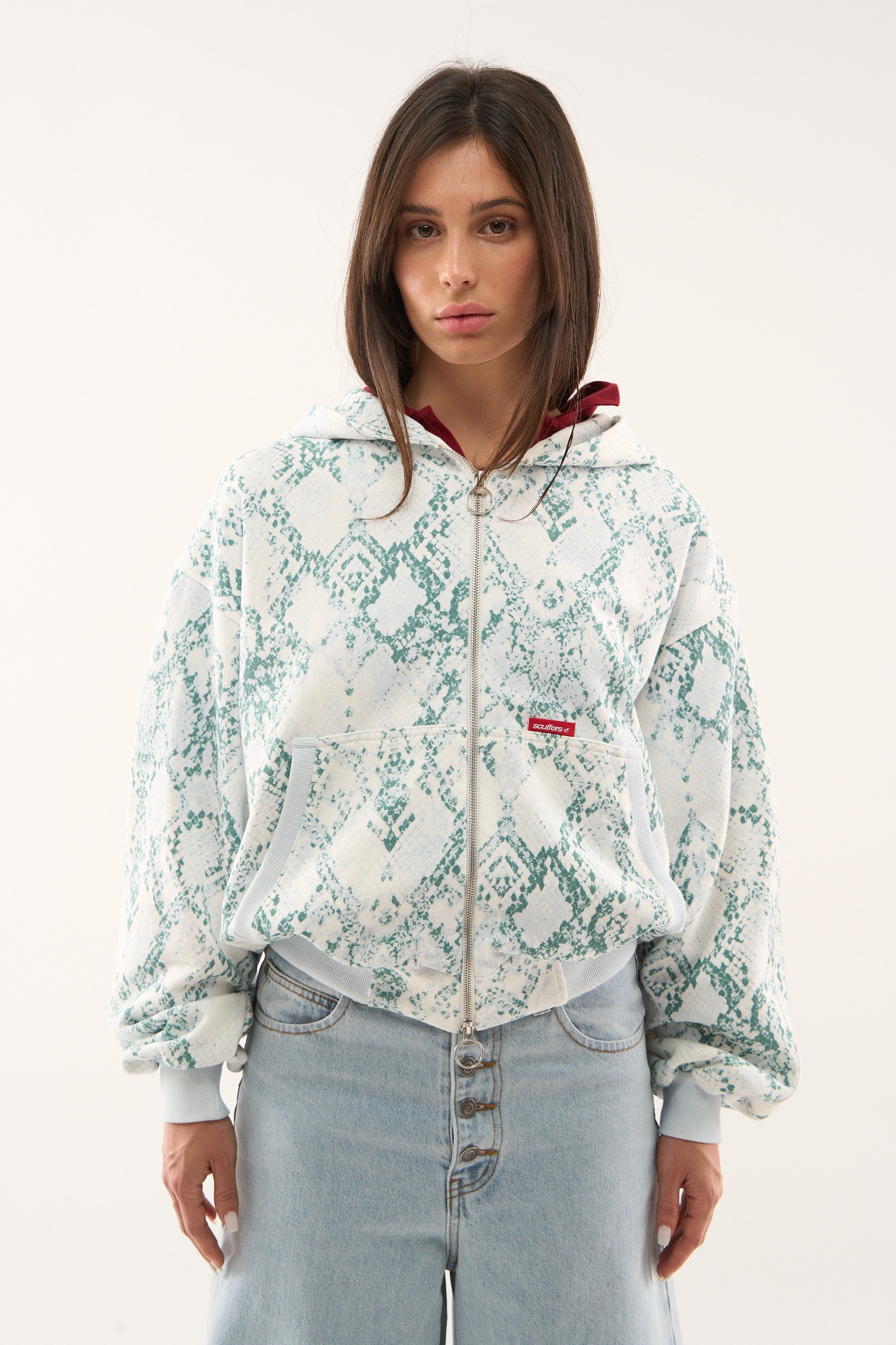 scuffers ヘビ柄ジップアップフーディ SCFF Blue Snake Zipper – Scuffers