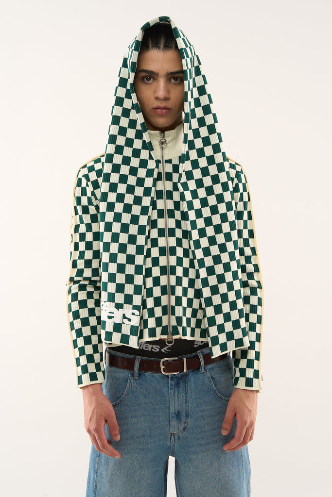 Monaco Green Checkered Zipper