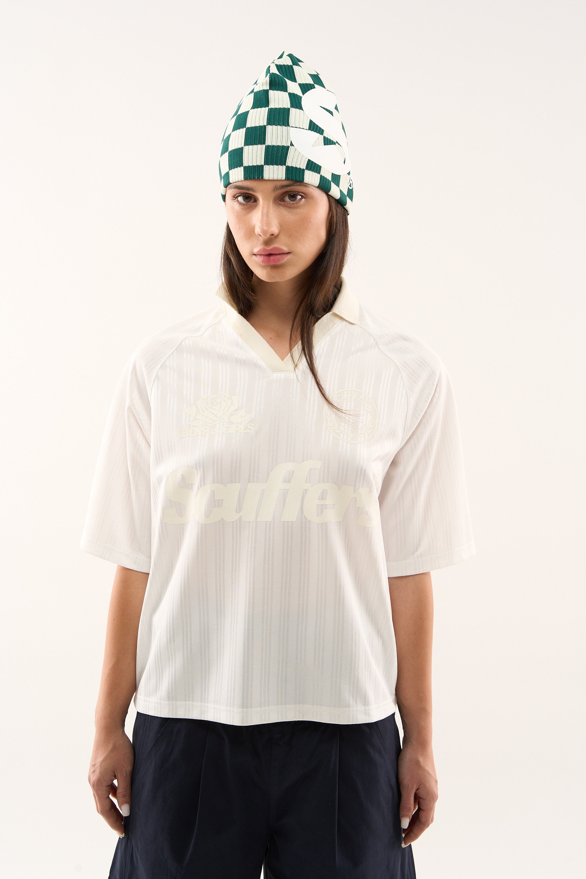 Pearl White Football T-Shirt – Scuffers