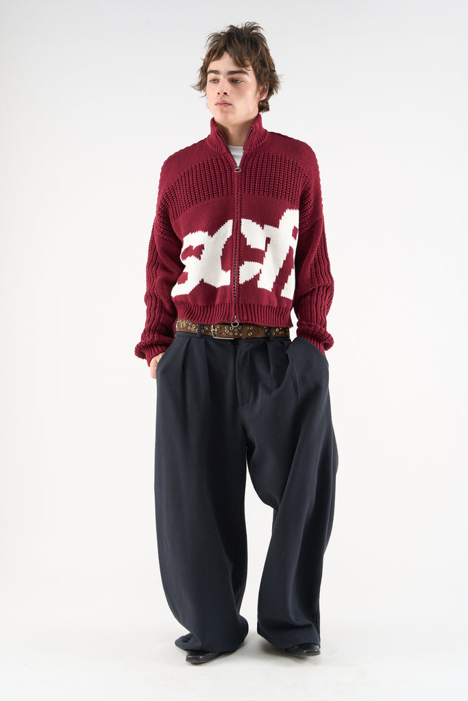 Scff Red Knit Zipper – Scuffers