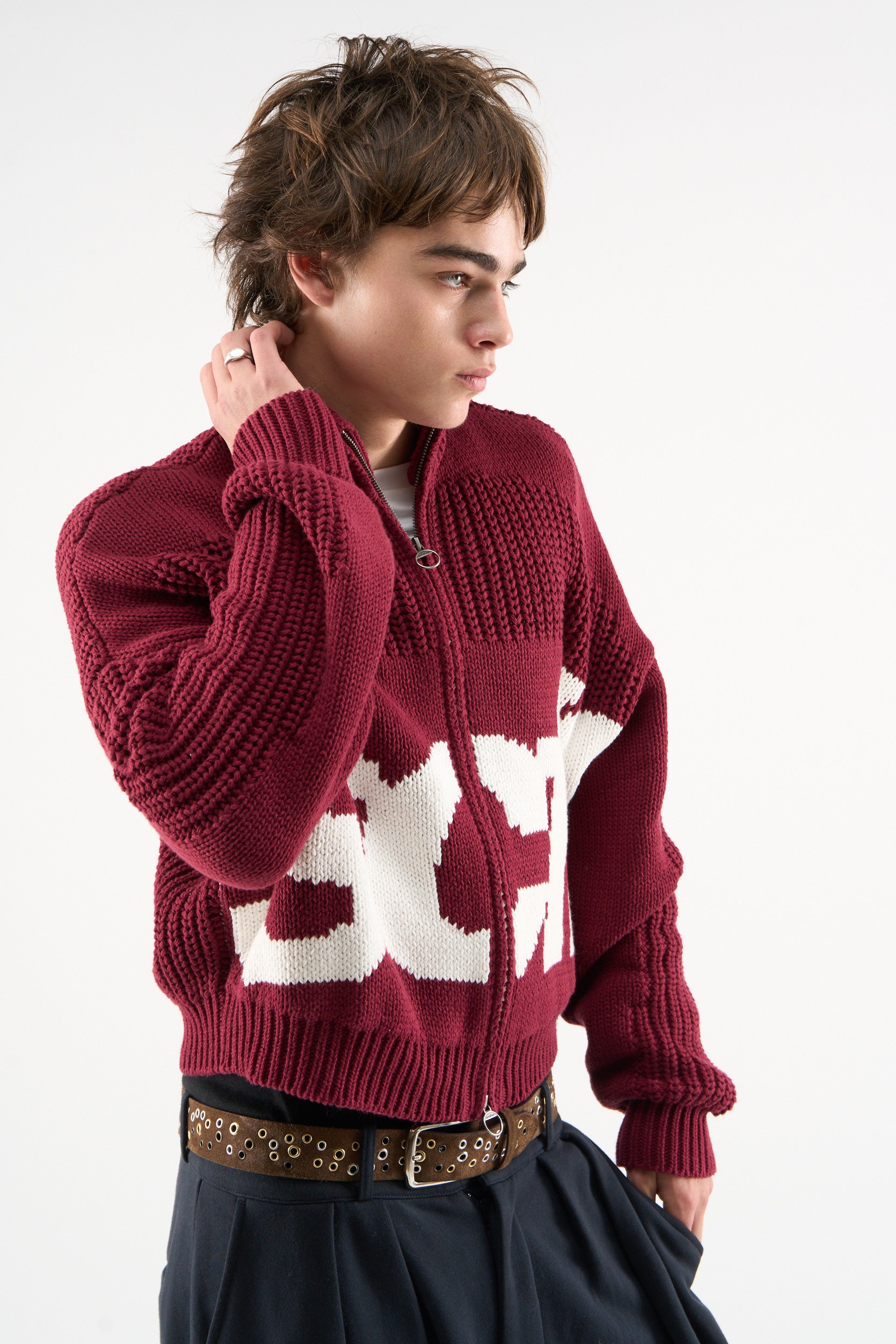 Scff Red Knit Zipper – Scuffers