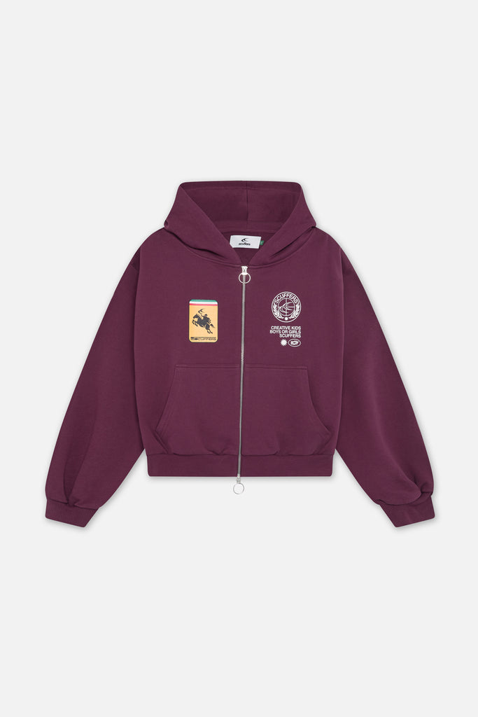 Stone Burgundy Zipper