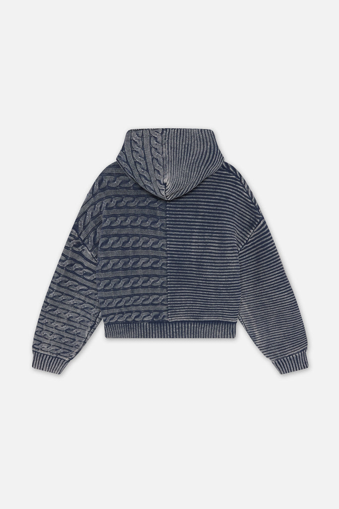 Frenchie Navy Knit Zipper