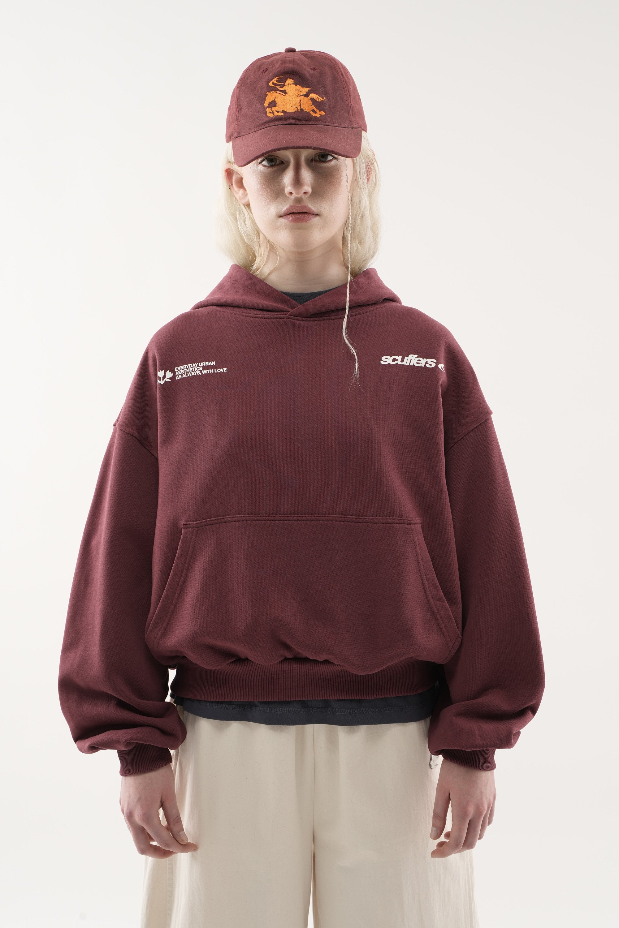 scuffers SC Burgundy Hoodie スカッファー　M SC Burgundy Hoodie – Scuffers