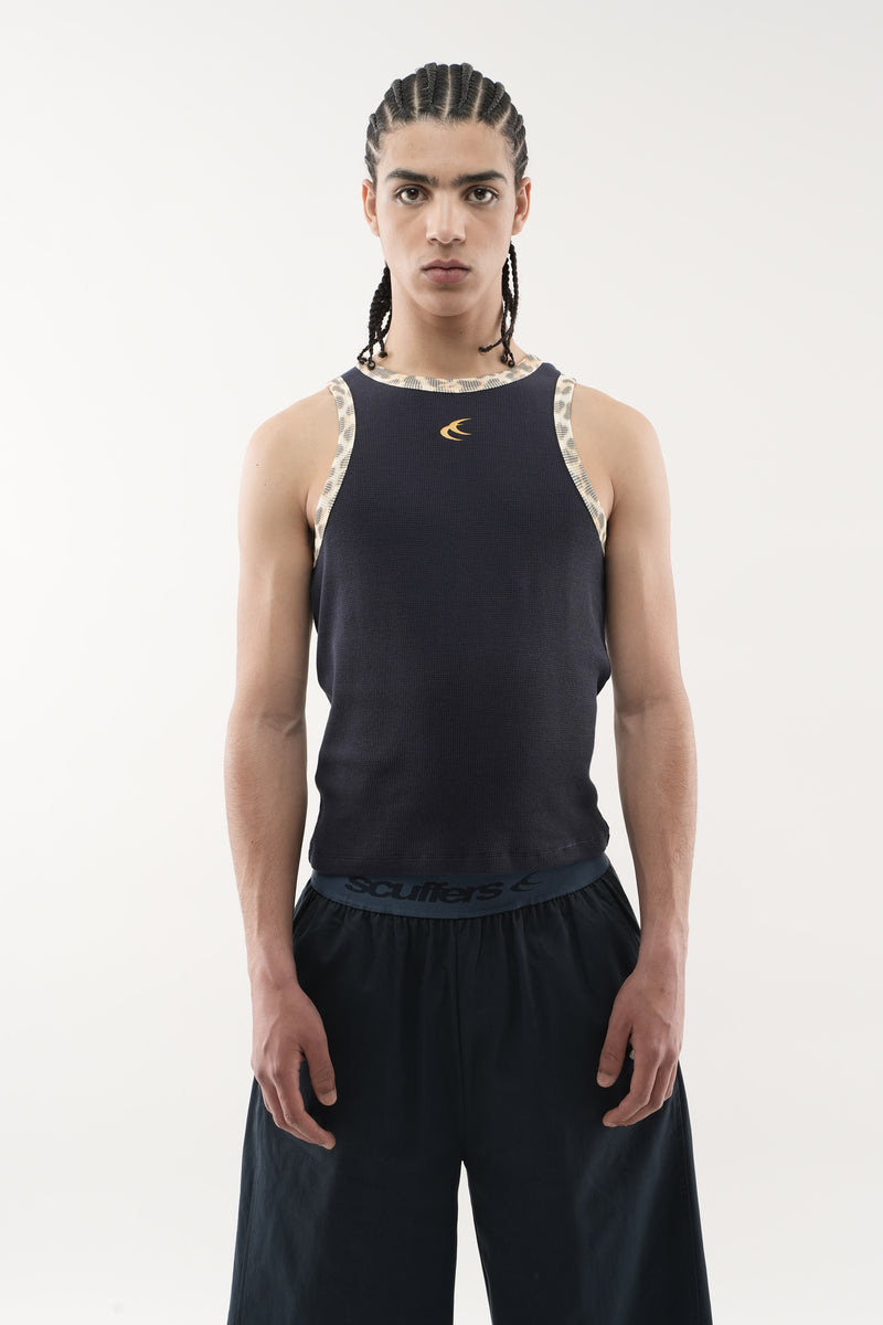 Animal Navy Waffle SCFF Tank Top