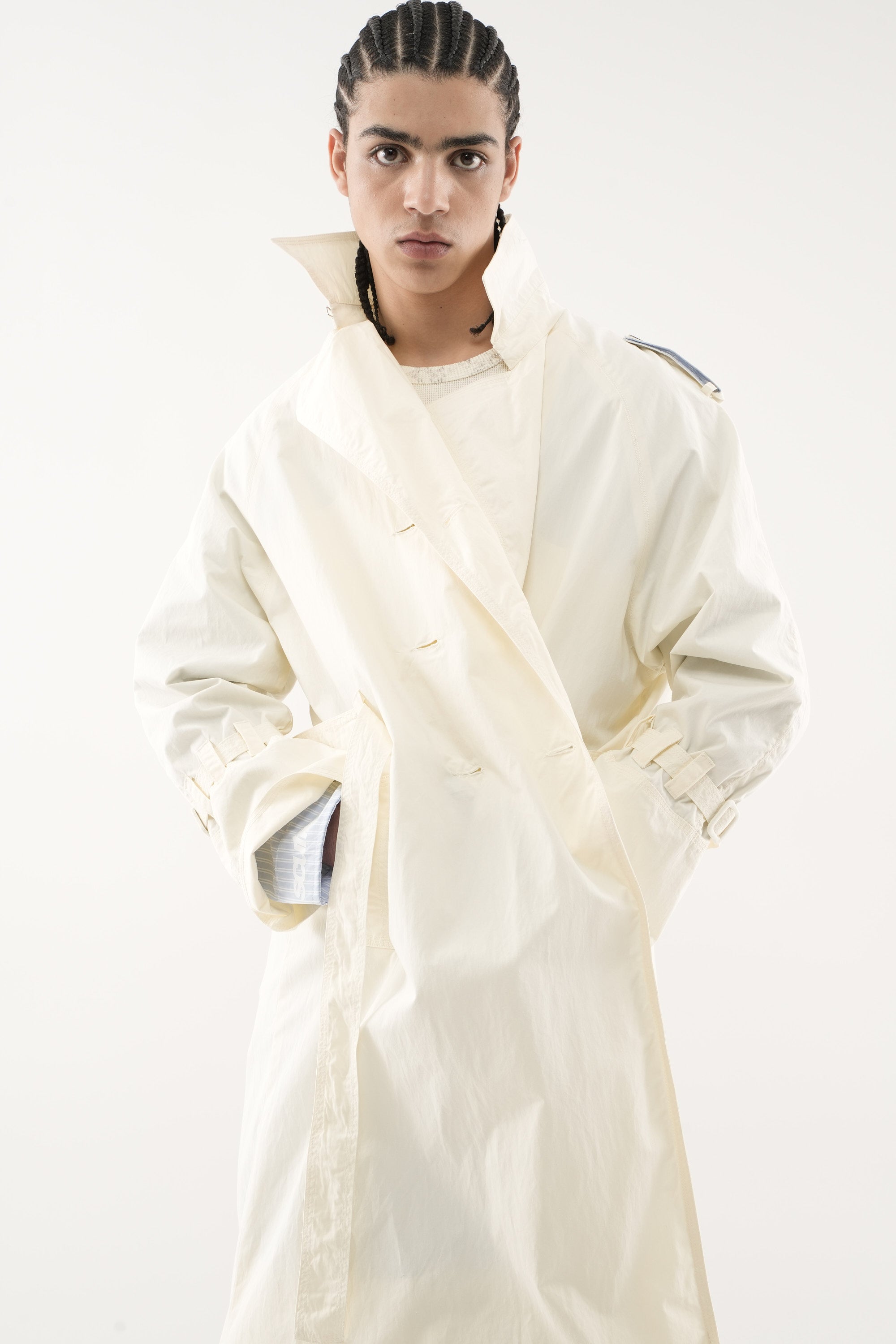 Vichy Ecru Trench Coat