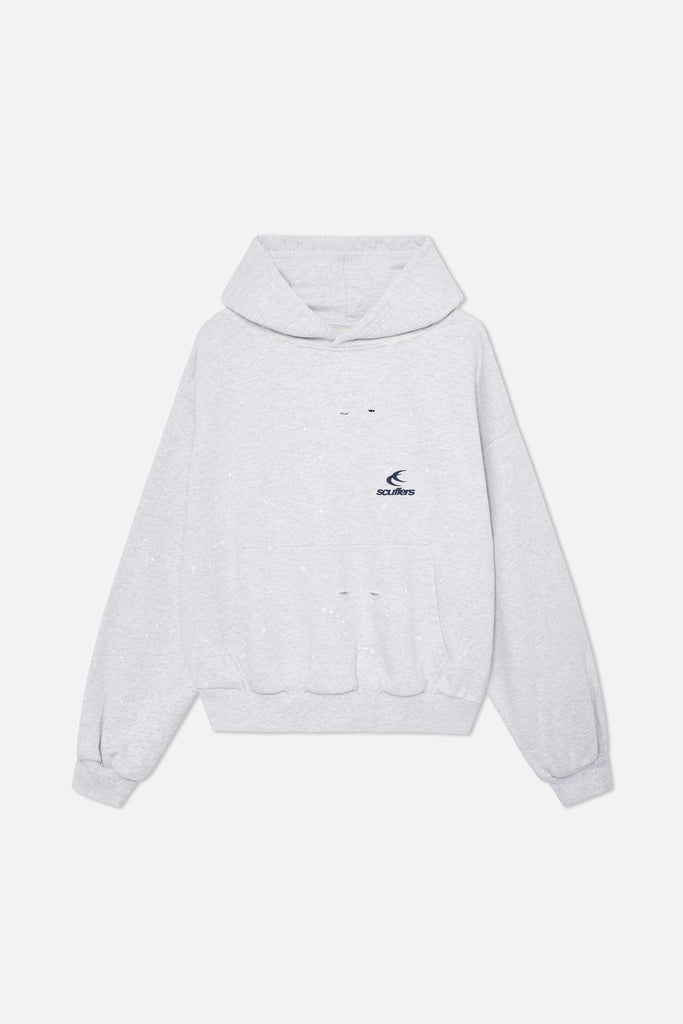 Stained Light Grey Hoodie