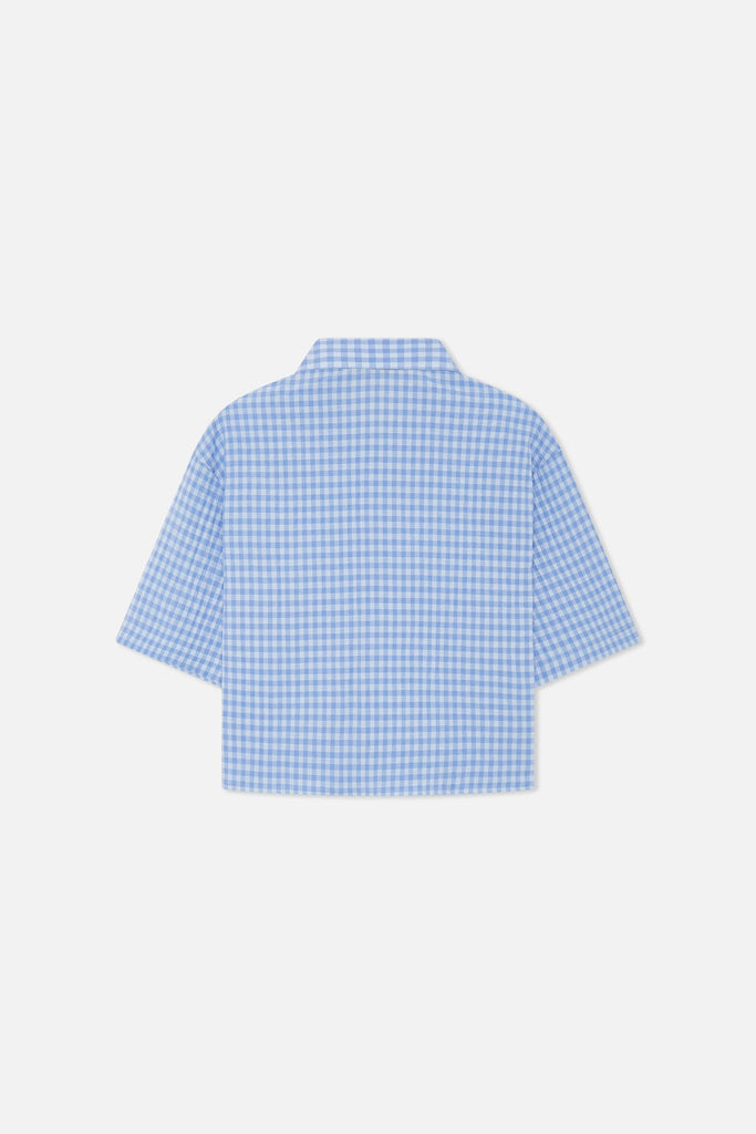 Not LA Yet Blue Checkered Shirt