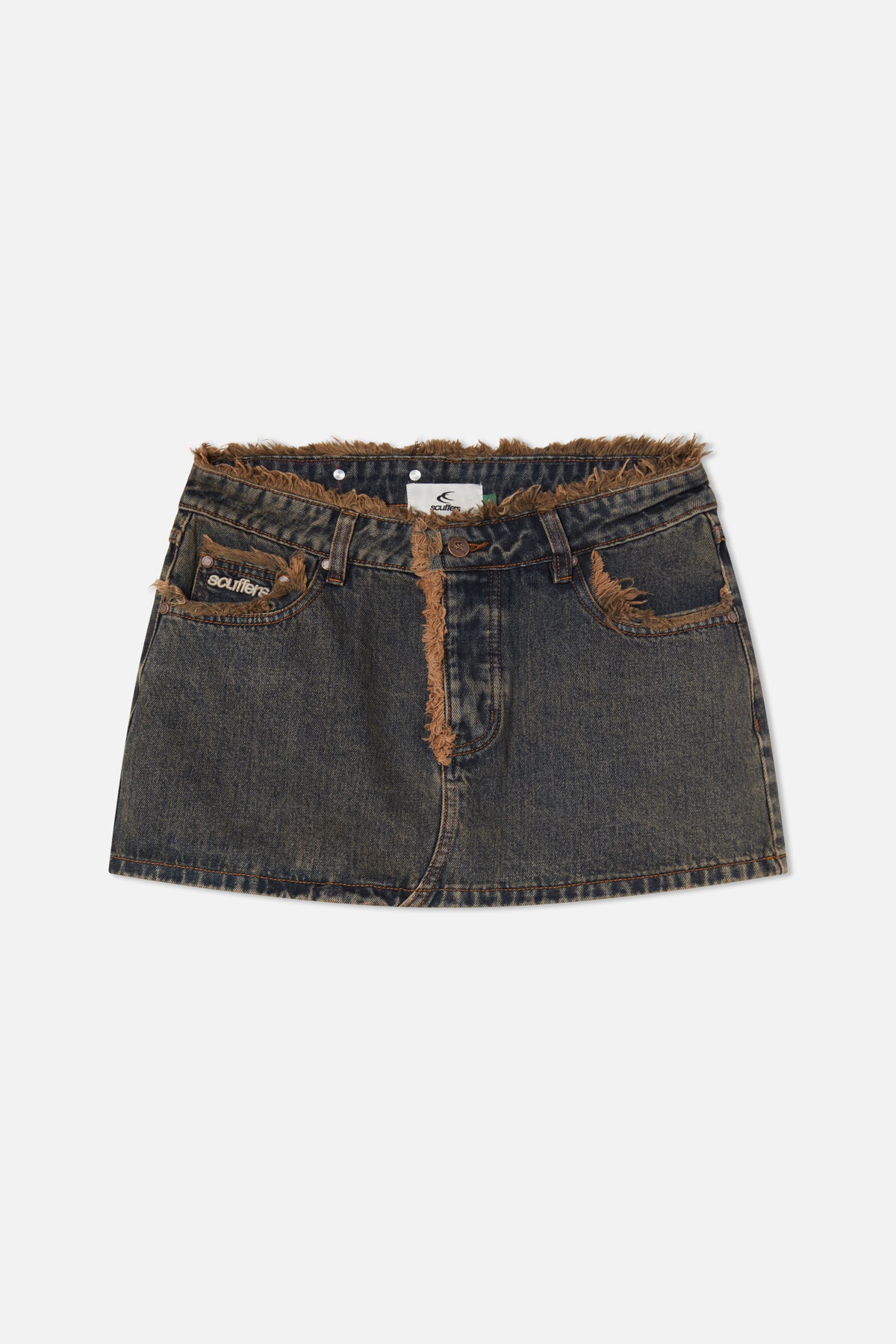 Label Brown Denim Skirt
