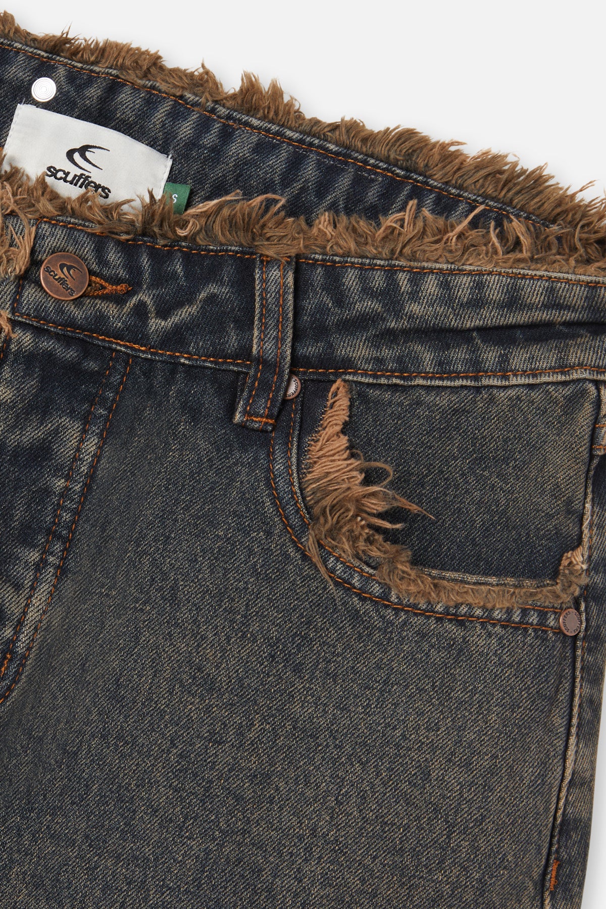 Label Brown Denim Skirt