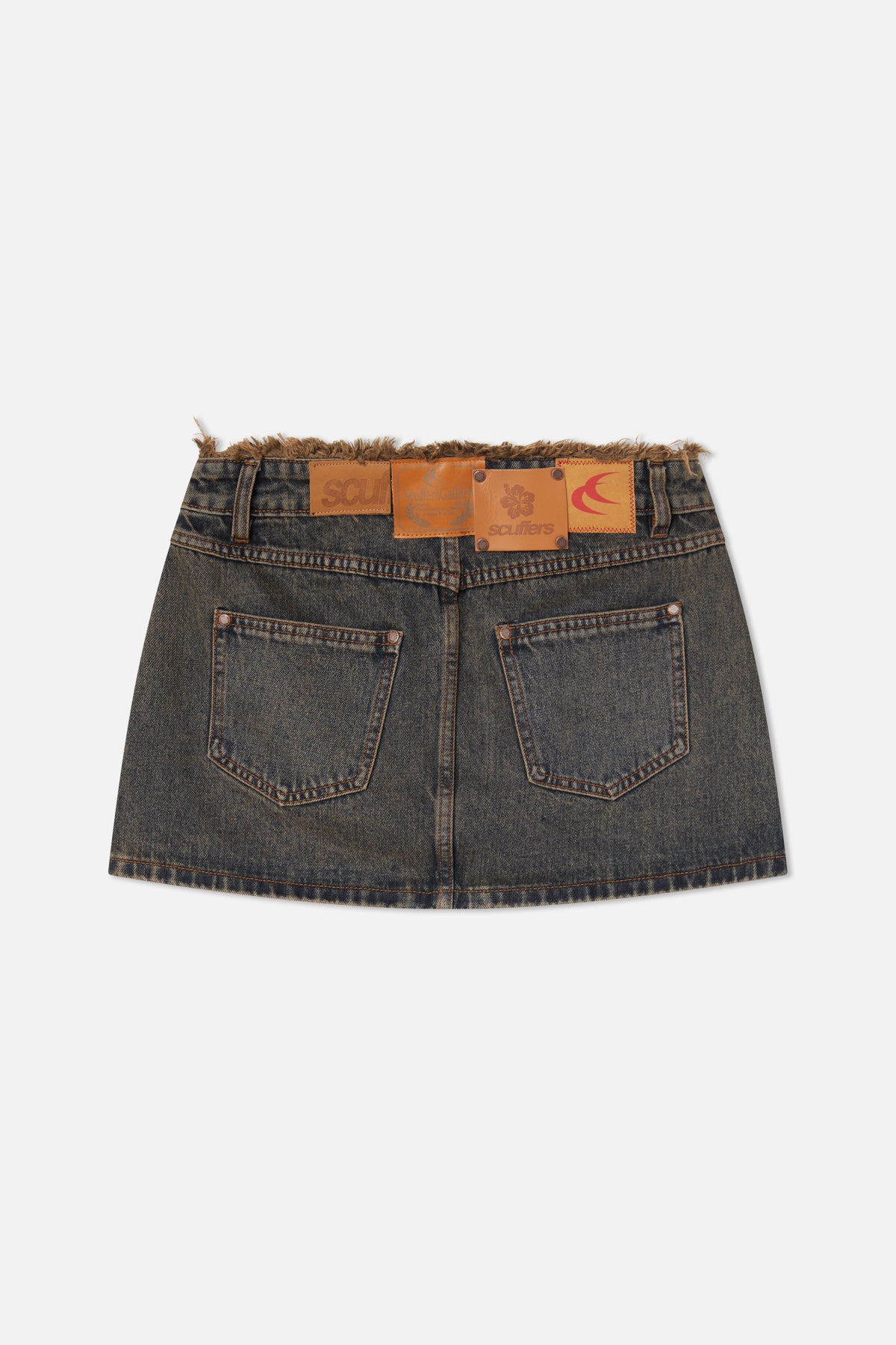Label Brown Denim Skirt