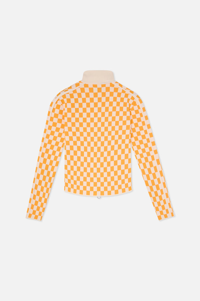 Monaco Yellow Checkered Zipper