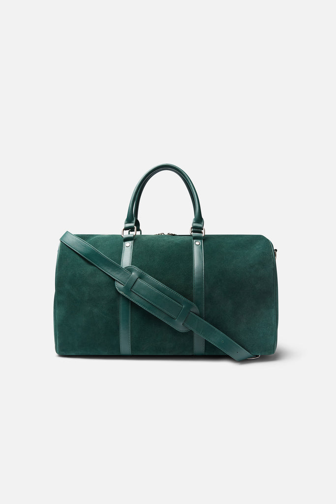 Suede Green Duffle Bag