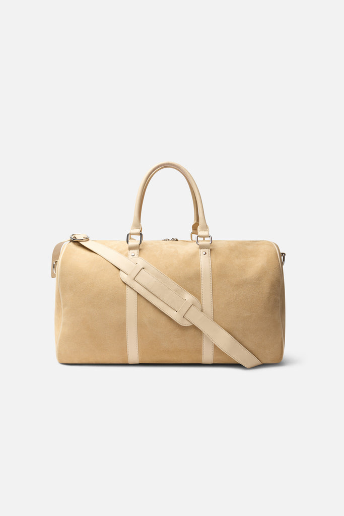 Suede Ecru Duffle Bag