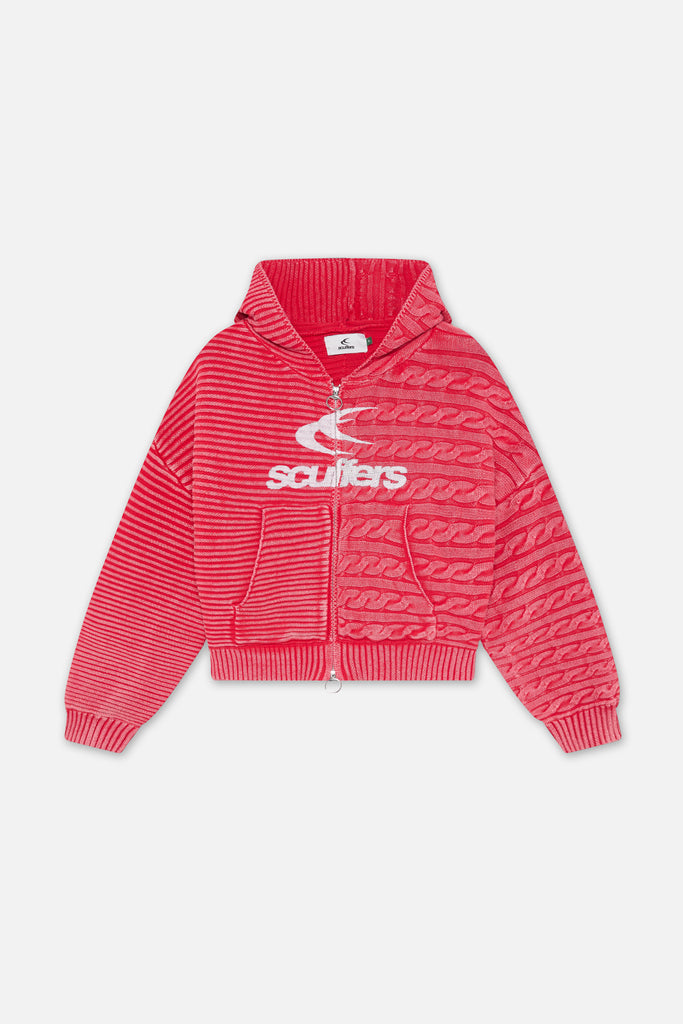 Frenchie Red Knit Zipper