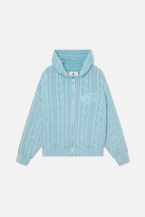 Latte Zipper Light Blue Knit