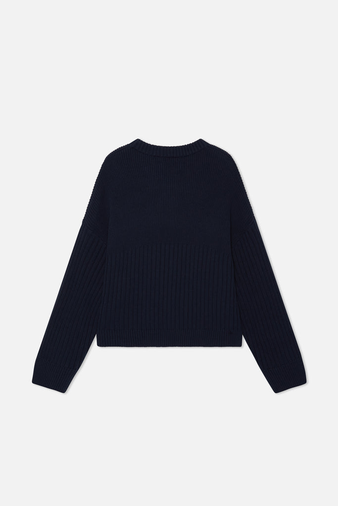 Pin Navy Knit