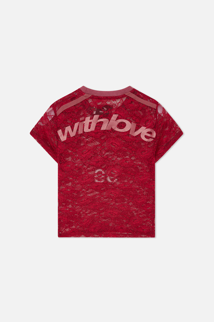 99 Lace Burgundy Top