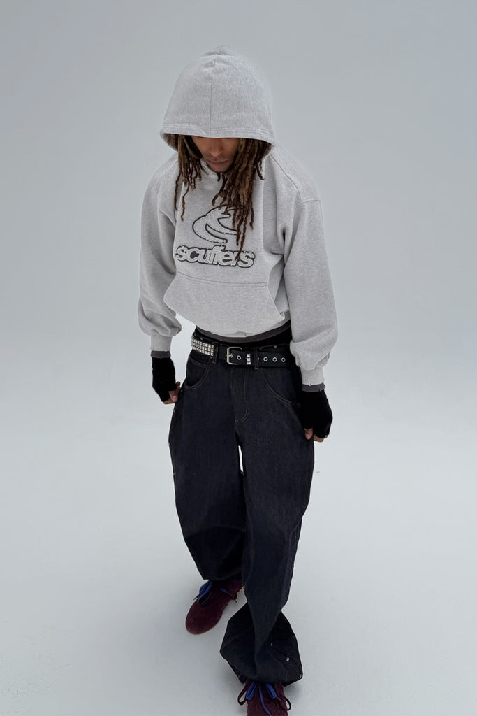 Double Light Grey Hoodie