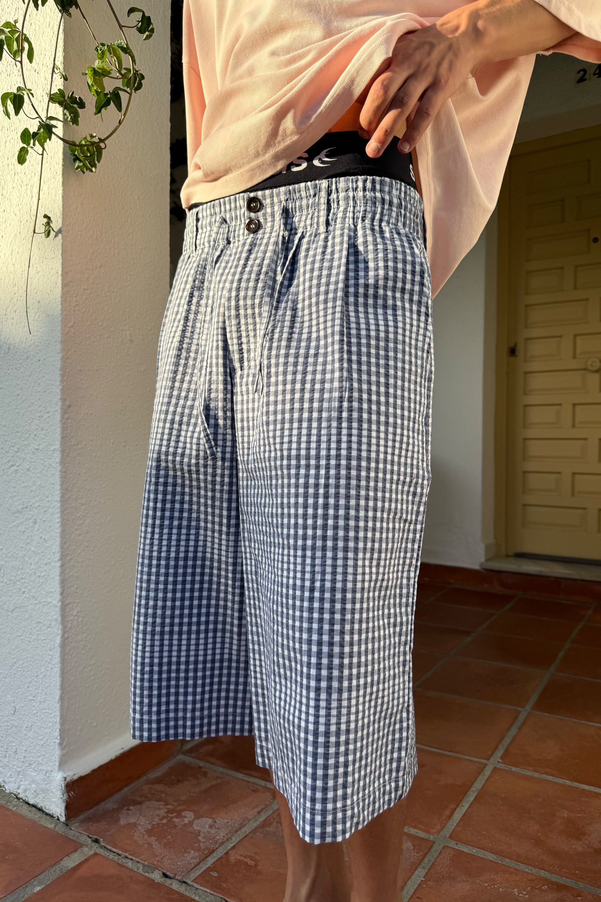 Donguan Blue Checkered Jorts – Scuffers