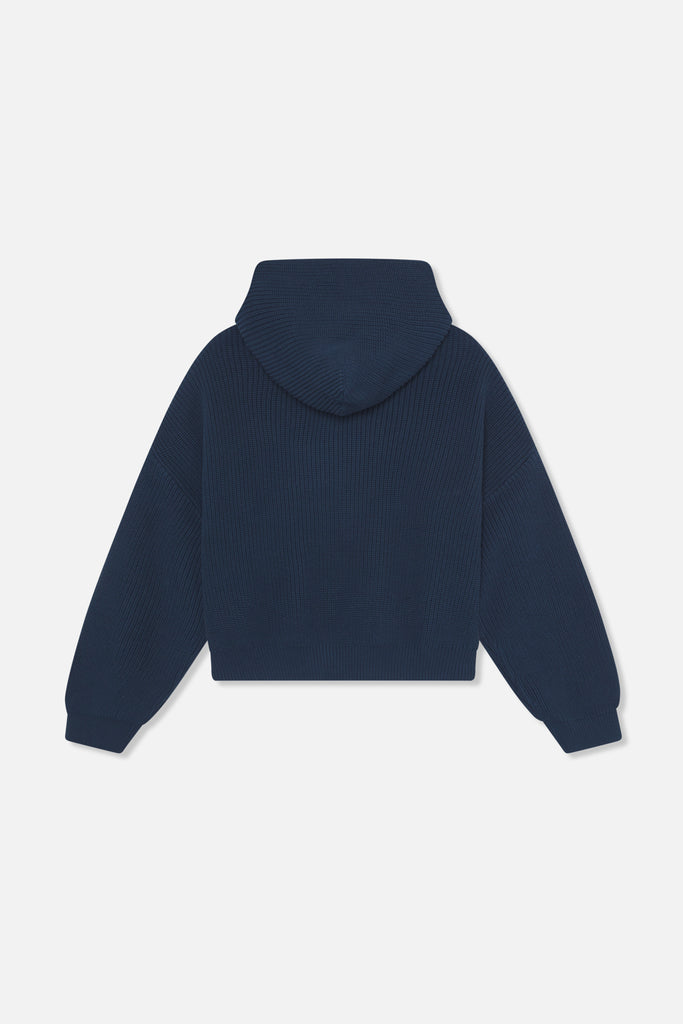 Bawdy Navy Knit Hoodie