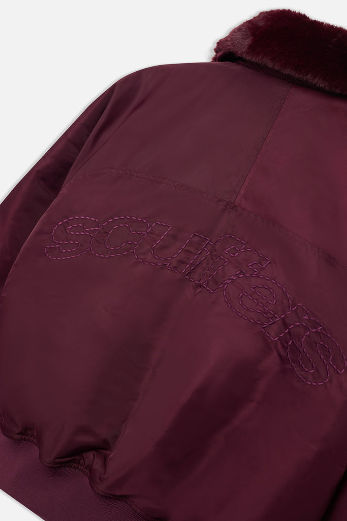 SCFF Burgundy Bomber Jacket