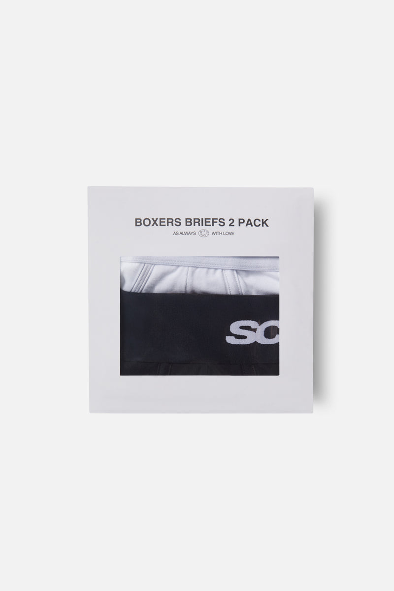 Basic Brief Black & White Boxers