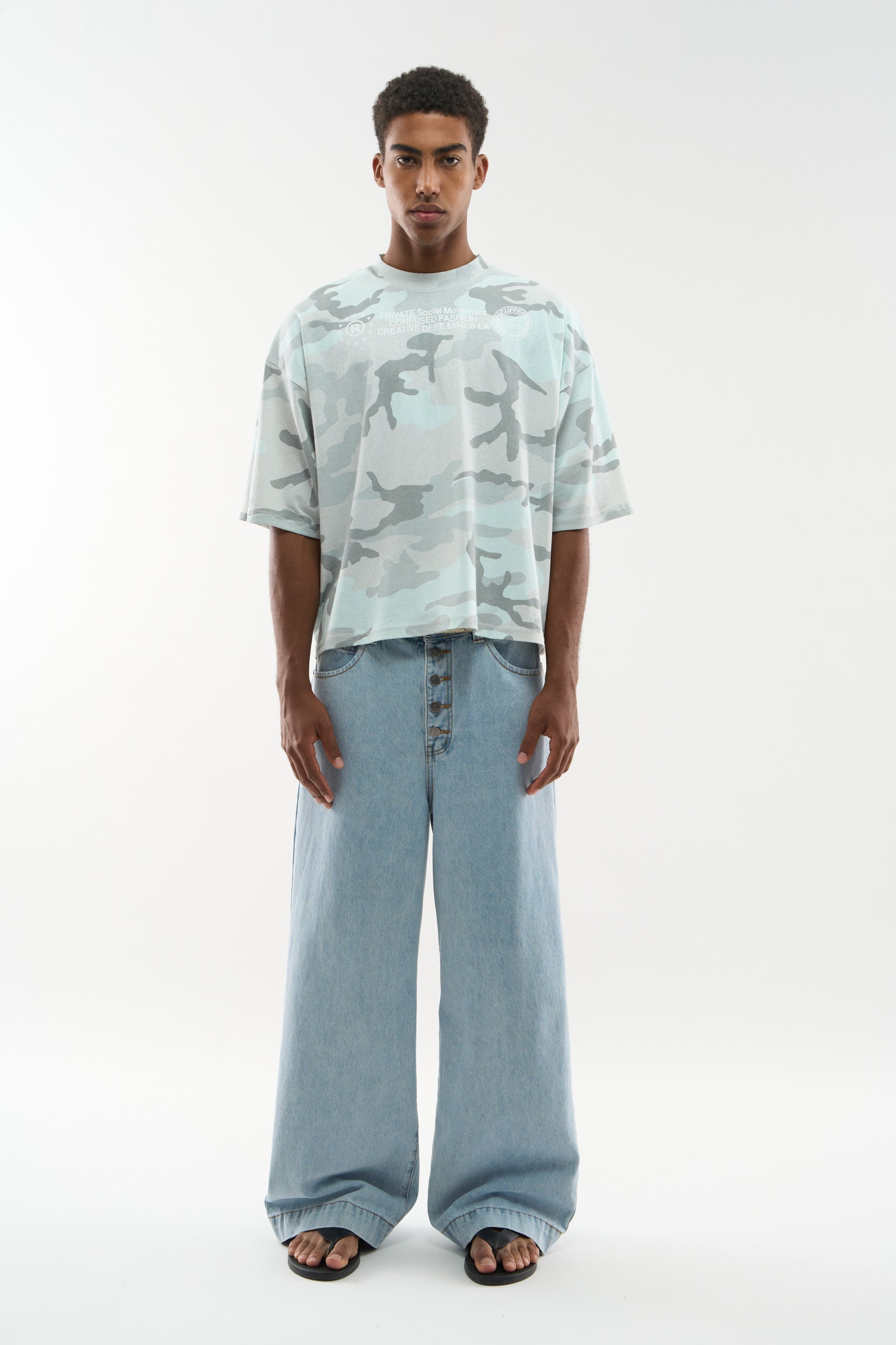 Confused Light Grey Camo T-Shirt