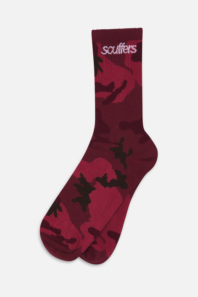 Camo Burgundy Socks