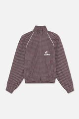 Chamise Checkered Burgundy Zipper