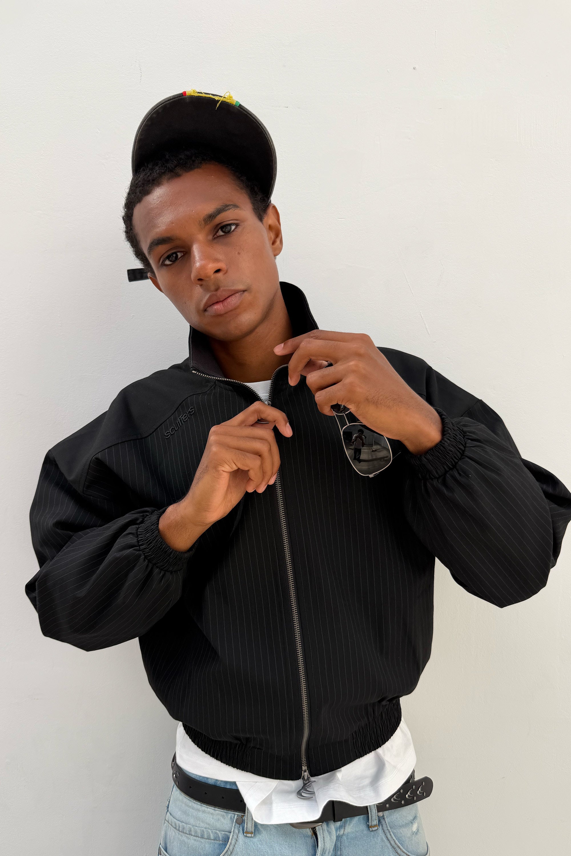 Nautica Black Pinstripe Jacket