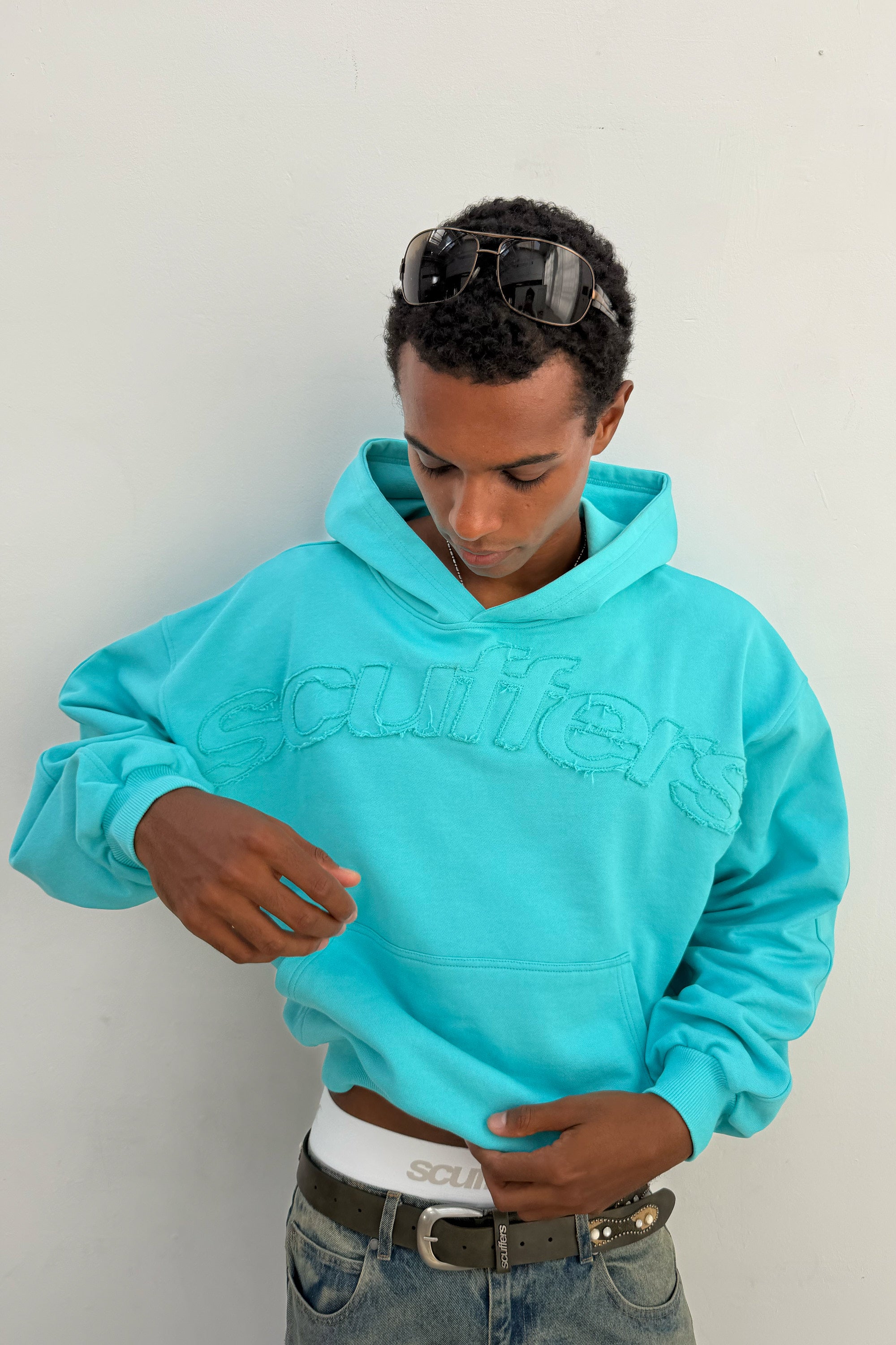 Raw Light Blue Hoodie
