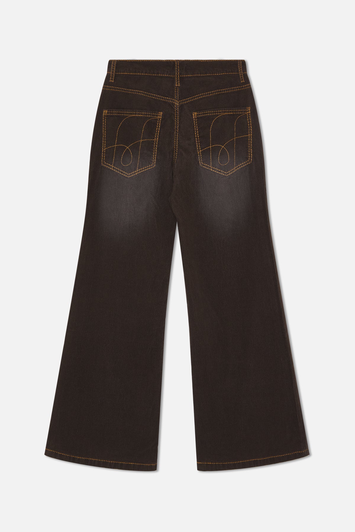 Corduroy Flared Brown Pants