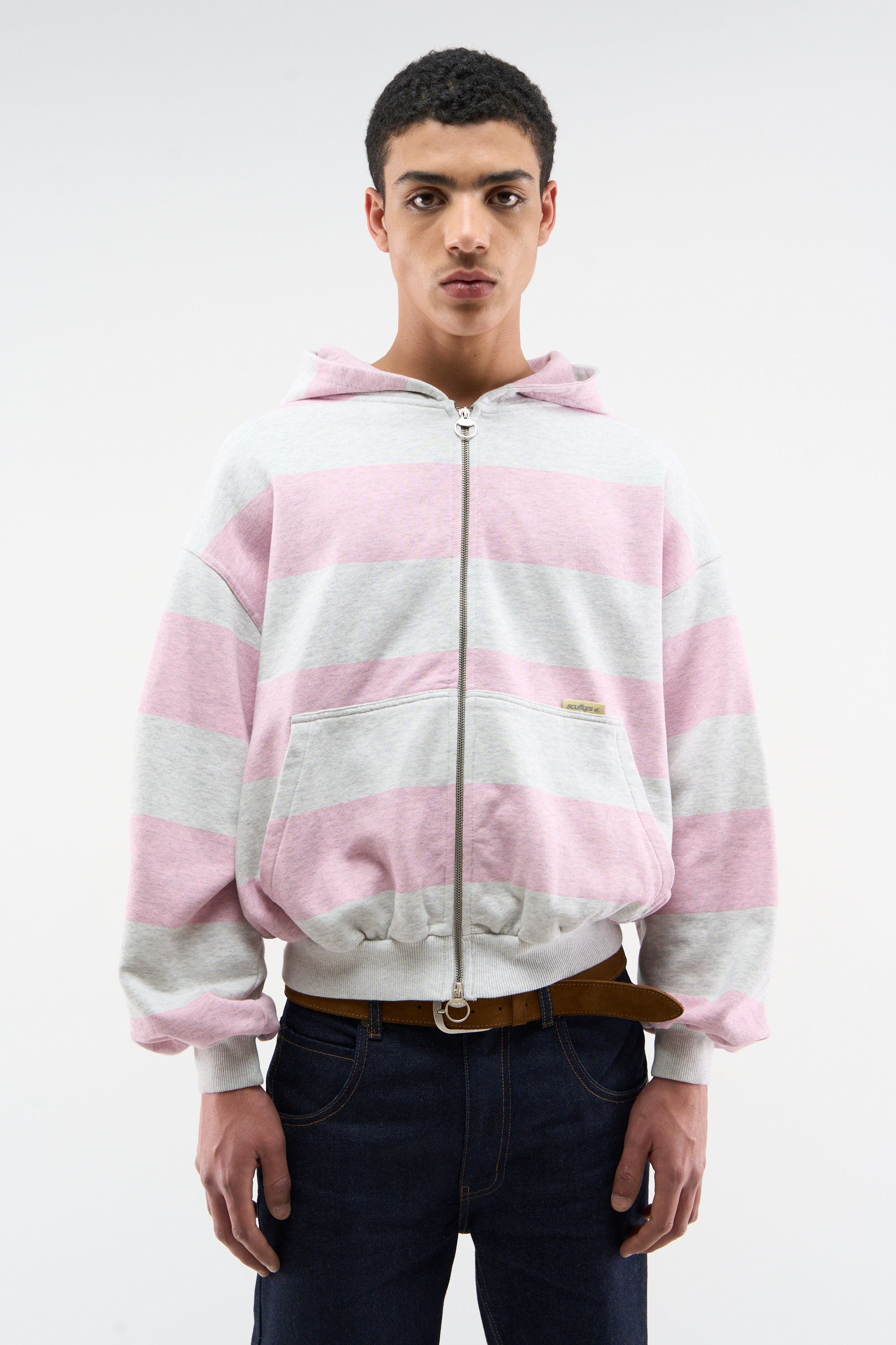 Scuffers ジップパーカー ピンク size M New Light Pink Buzz Knit Zipper - Knitwear | Scuffers