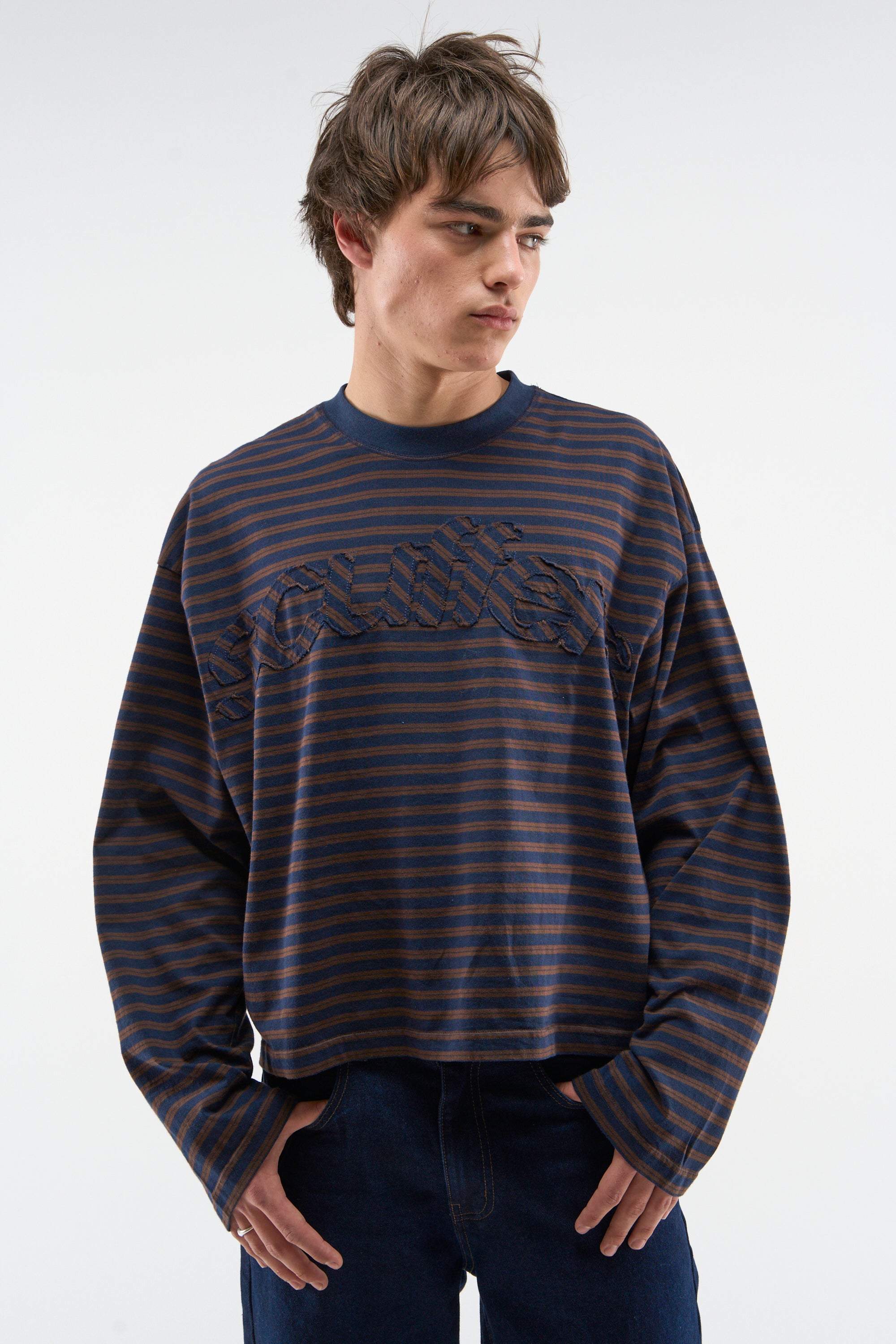 Raw Striped Brown Longsleeve – Scuffers