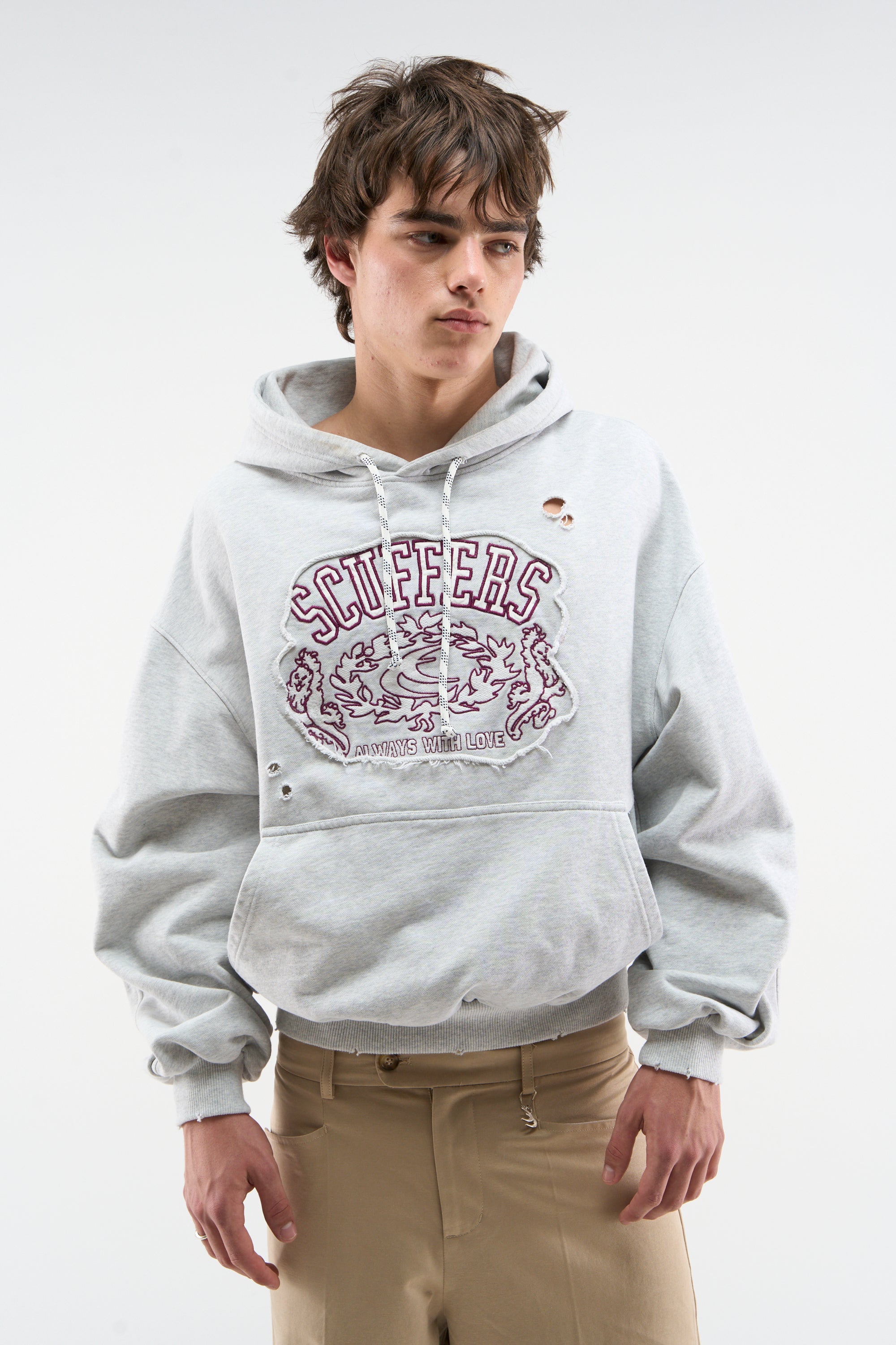 Eu Grey Melange Hoodie – Scuffers