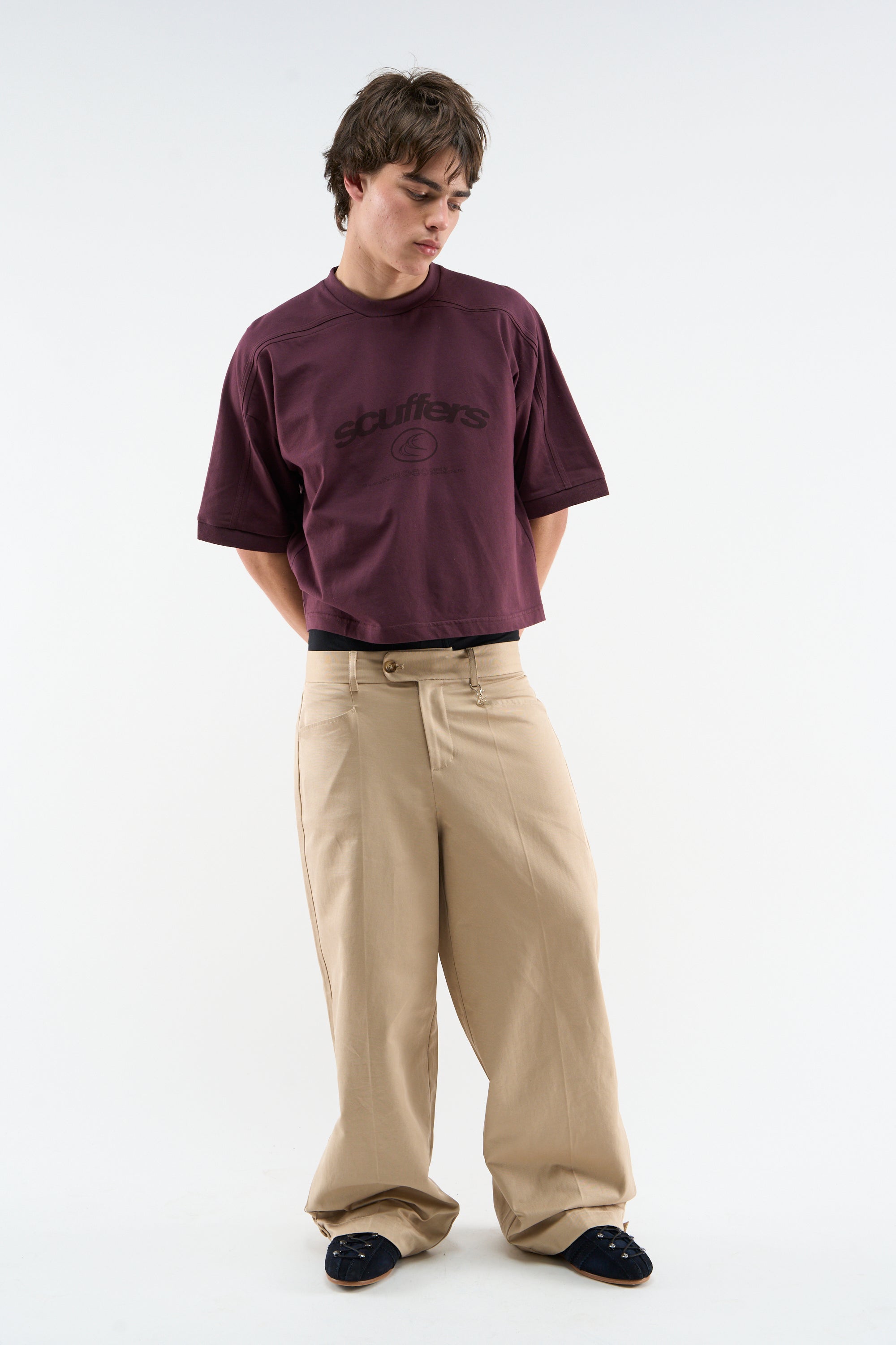 Effortless Total Burgundy T-Shirt – Scuffers