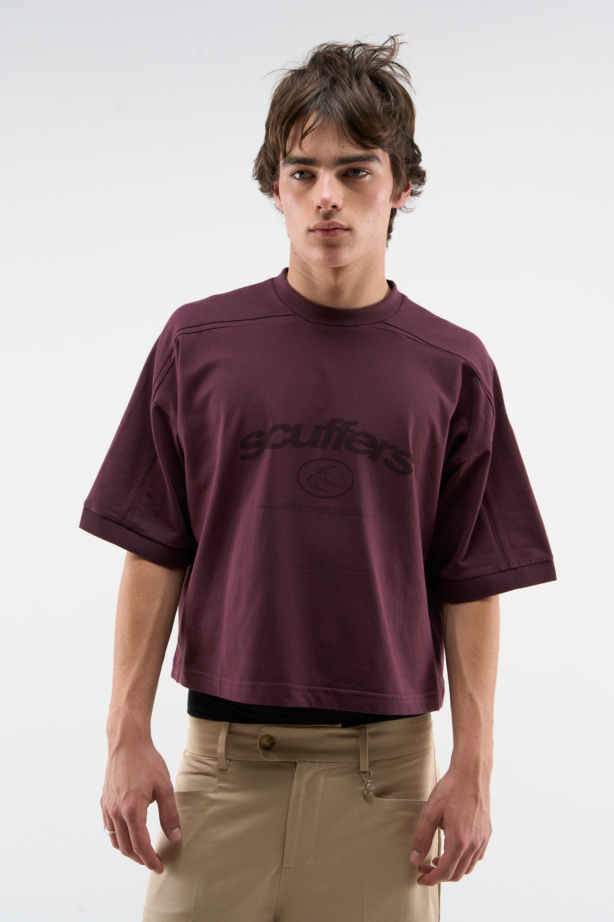 Effortless Total Burgundy T-Shirt – Scuffers