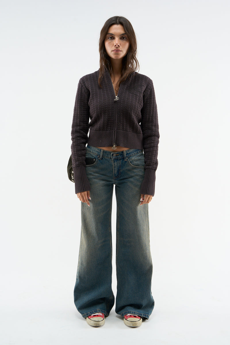 Stormy Brown Zipper