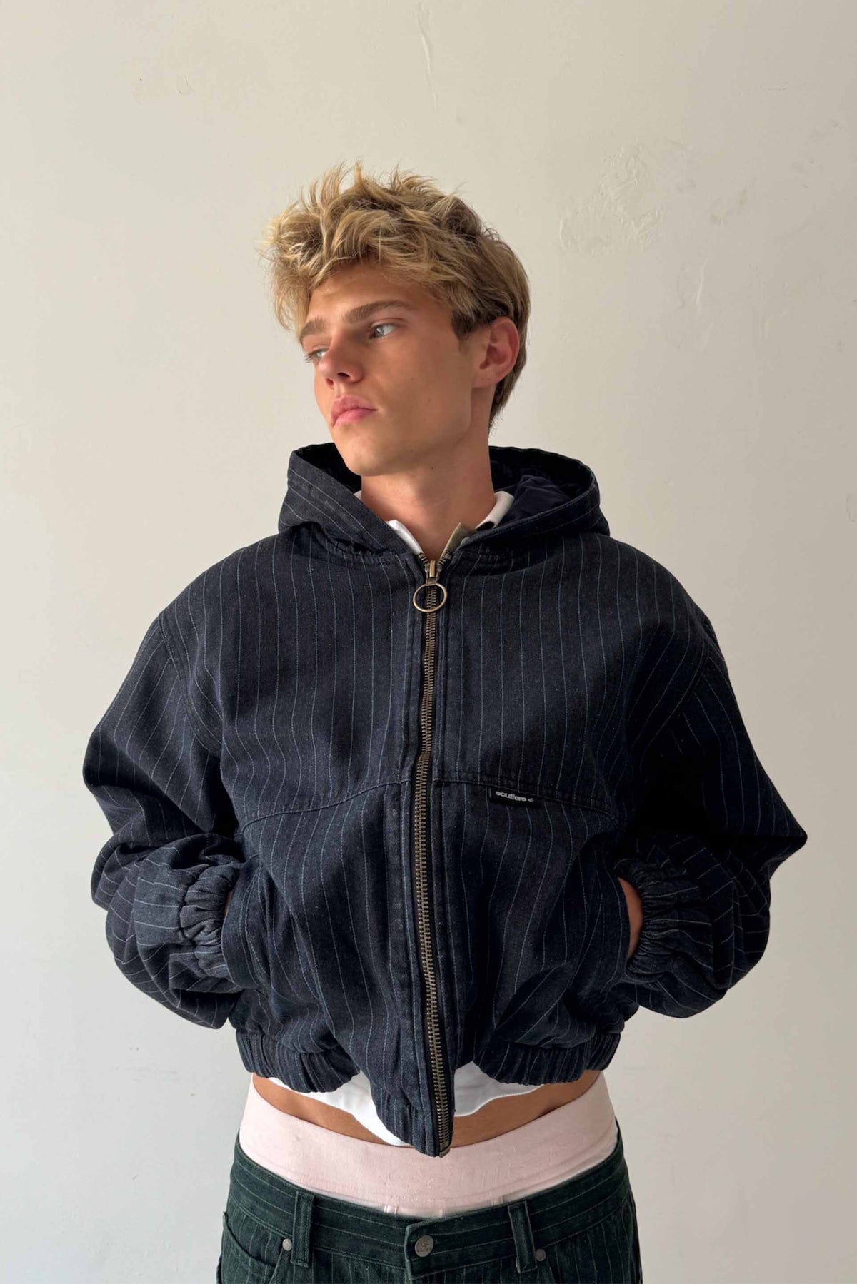 Pinstripe Dark Work Jacket – Scuffers