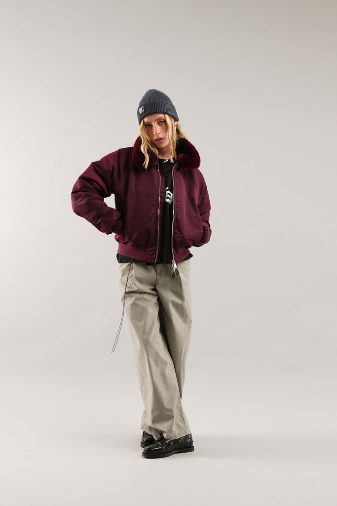 SCFF Burgundy Bomber Jacket