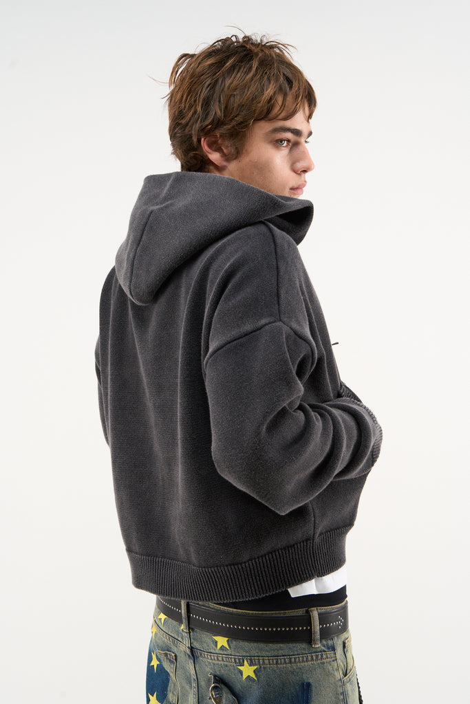 Rolly Dark Knit Zipper