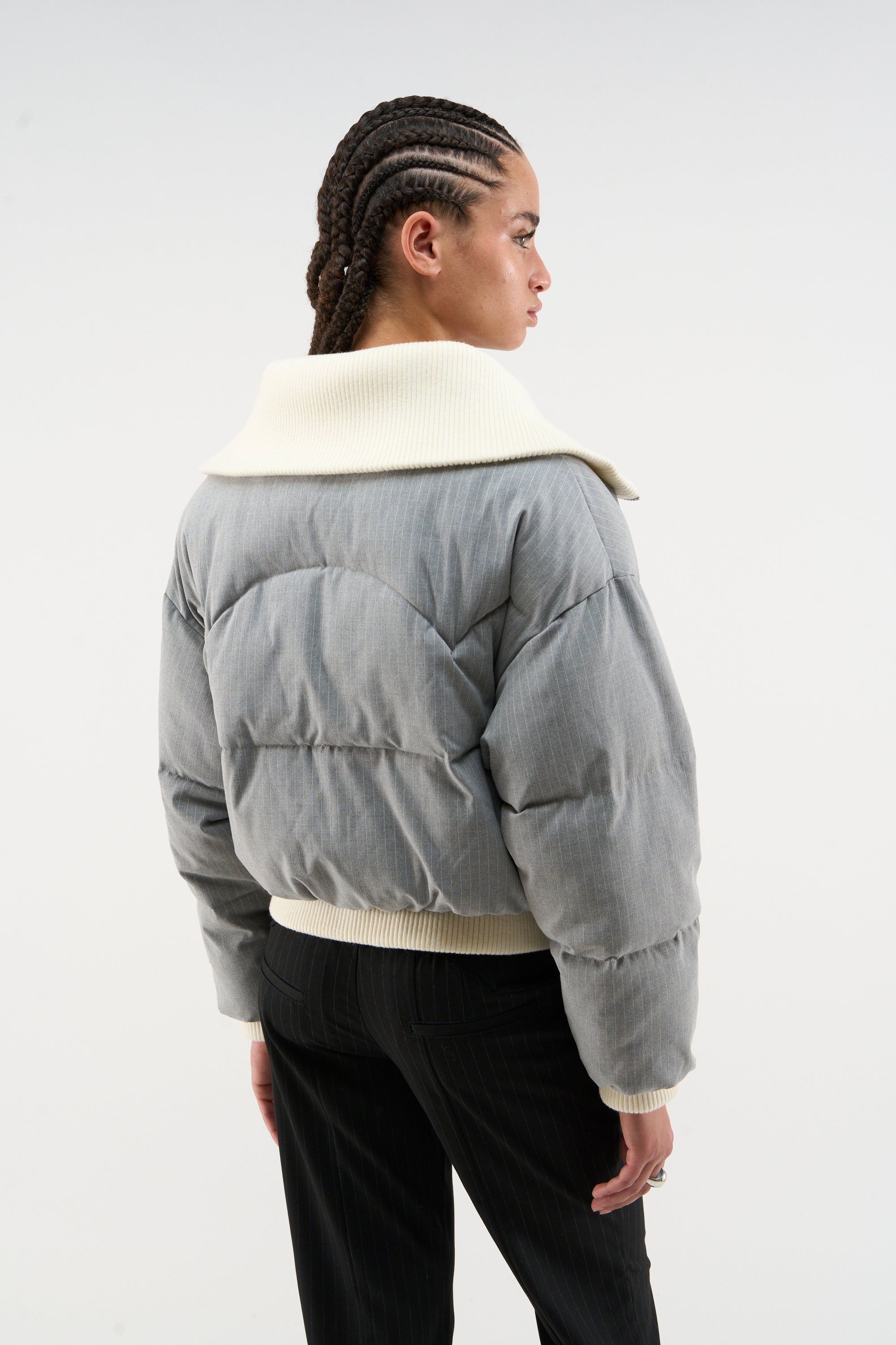 Donatello Light Grey Puffer